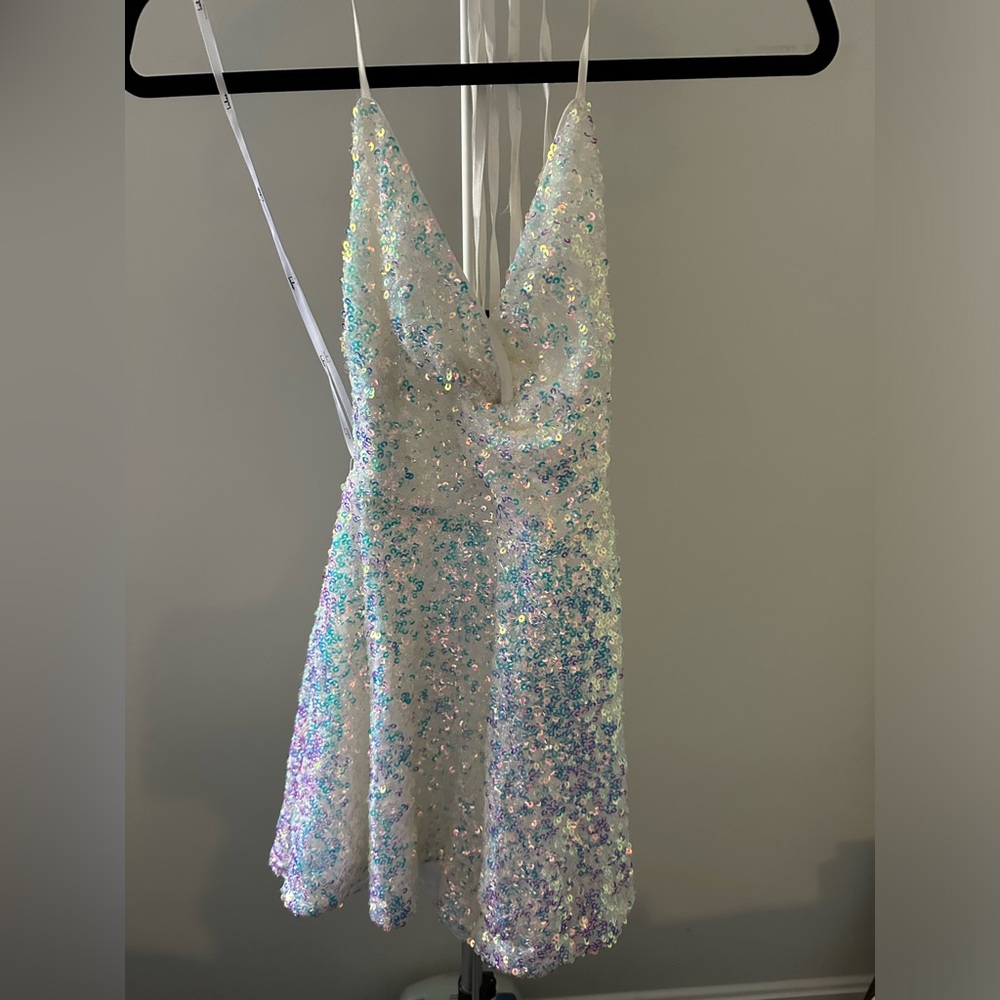 Lulu's White Sequin Dress